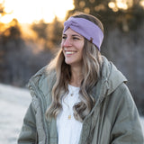 Stirnband ANNI Merino – Fliederlila