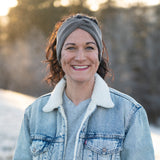 Stirnband ANNI Merino – Nebelgrau