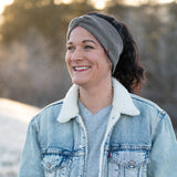 Stirnband ANNI Merino – Nebelgrau