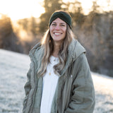 Stirnband ANNI Merino – Olivgrün