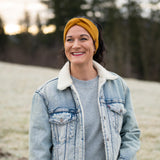 Stirnband ANNI Merino – Ockergelb