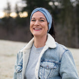 Stirnband ANNI Merino – Eisblau