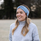 Stirnband ANNI Merino – Eisblau