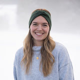 Stirnband ANNI Merino – Moosgrün