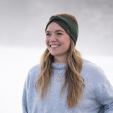 Stirnband ANNI Merino – Moosgrün