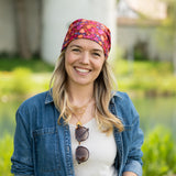 Tuch BANDANA – Flora pinkrot