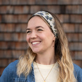 Tuch BANDANA – Flora cremeblau