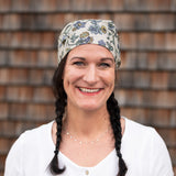 Tuch BANDANA – Flora cremeblau