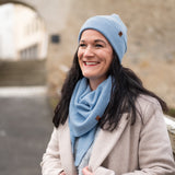 DREIECKSSCHAL Merino – Eisblau
