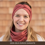 Haarband EMMI Bio-Baumwolle – Korallenrot