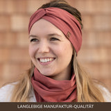 Haarband EMMI Bio-Baumwolle – Korallenrot