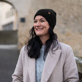 Mütze BIBERKOPF Merino – Schwarz