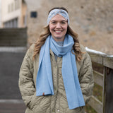 Schal UNI Merino – Eisblau