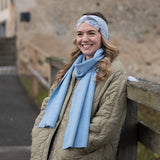 Schal UNI Merino – Eisblau